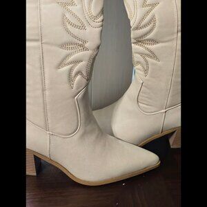 Women's White Western Cowboy Boots size 9.5
